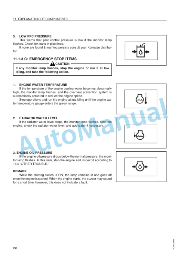 Komatsu PC450-6K, PC450LC-6K Hydraulic Excavator Operation and Maintenance Manual EEAM008402-2