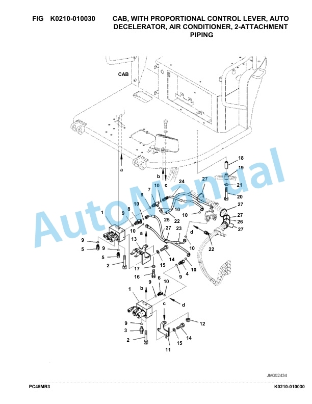 Komatsu PC45MR-3 Hydraulic Excavator Parts Manual F30003-UP-5