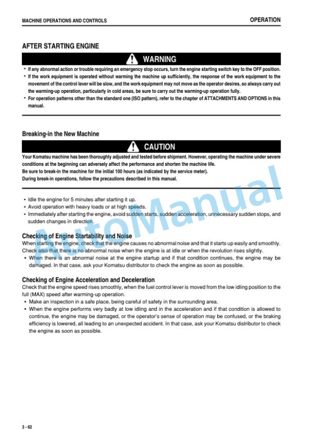 Komatsu PC45MR-3, PC55MR-3 Compact Hydraulic Excavator Operation and Maintenance Manual TEN00666-09-3