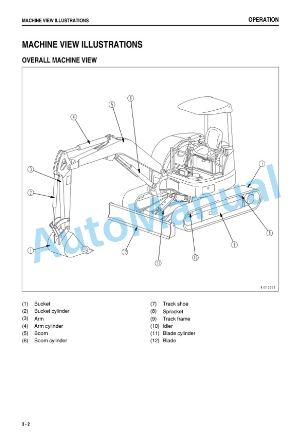 Komatsu PC45MR-3, PC55MR-3 Compact Hydraulic Excavator Operation and Maintenance Manual TEN01129-00-2