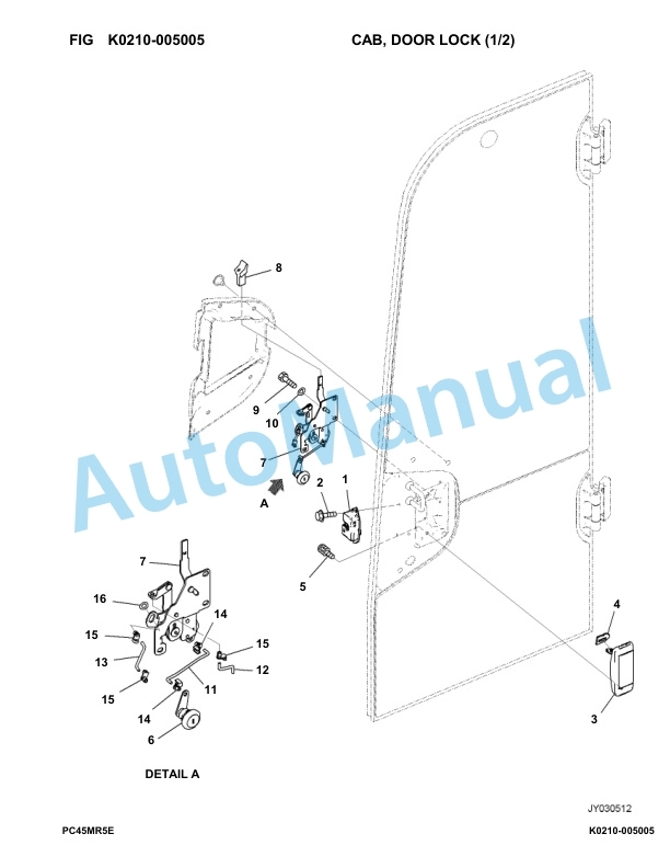 Komatsu PC45MR-5E0 Hydraulic Excavator Parts Manual F20001-UP-4