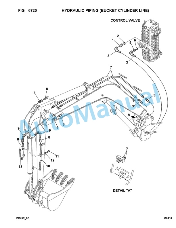 Komatsu PC45R-8 Hydraulic Excavator Parts Manual F22295-up-5