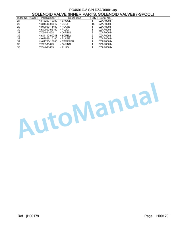 Komatsu PC460LC-8 Hydraulic Excavator Parts Manual DZAR0001-up-3