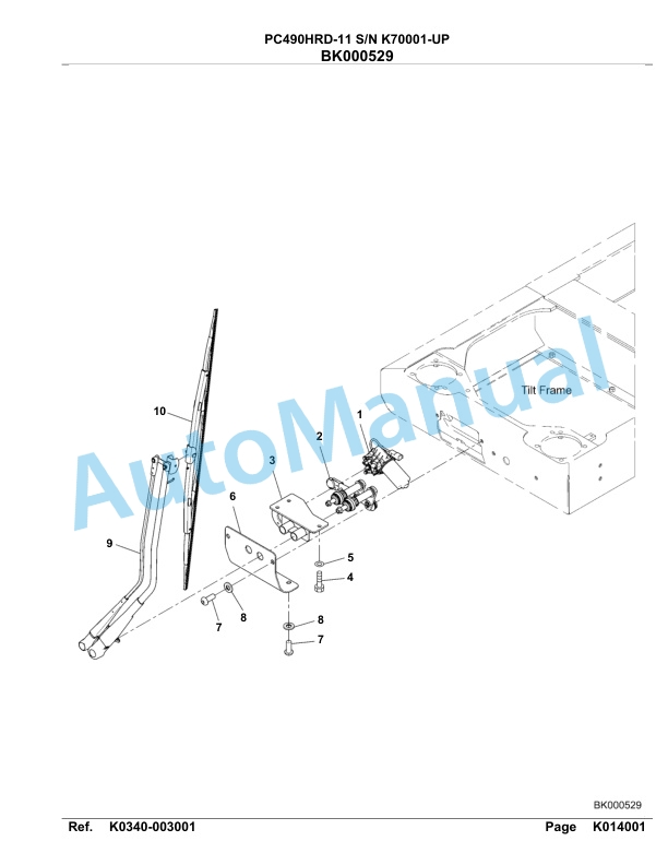 Komatsu PC490HRD-11 Hydraulic Excavator Parts Manual K70001-up-3