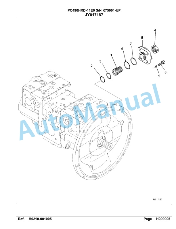 Komatsu PC490HRD-11E0 Hydraulic Excavator Parts Manual PC00058U-2