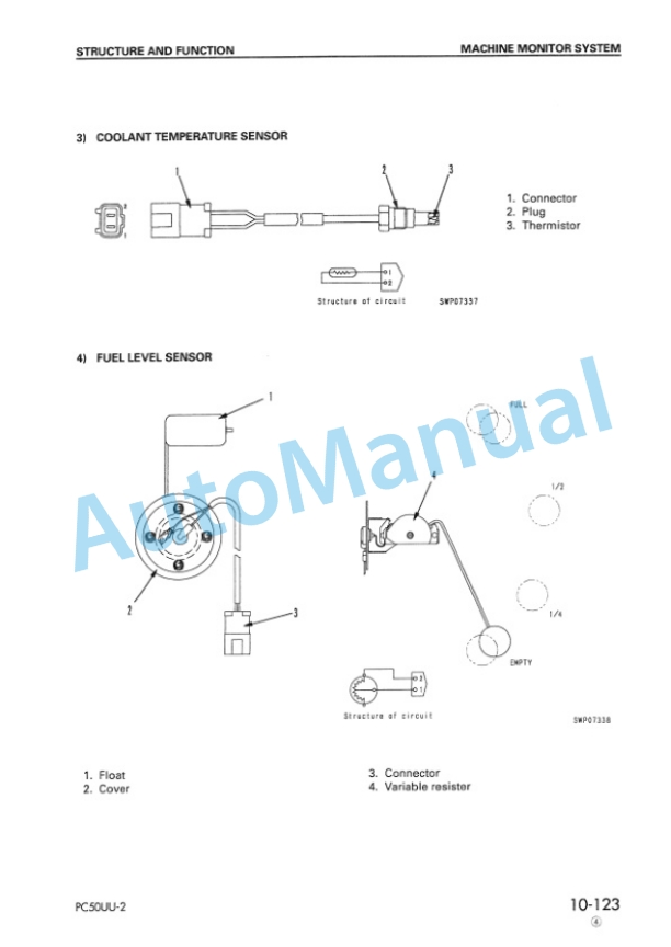Komatsu PC50UU-2 Hydraulic Excavator Shop Manual SEBM000906-2