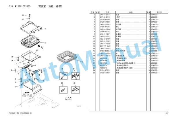 Komatsu PC520LC-11M0 Hydraulic Excavator Parts Manual PBCH520B00-01-4