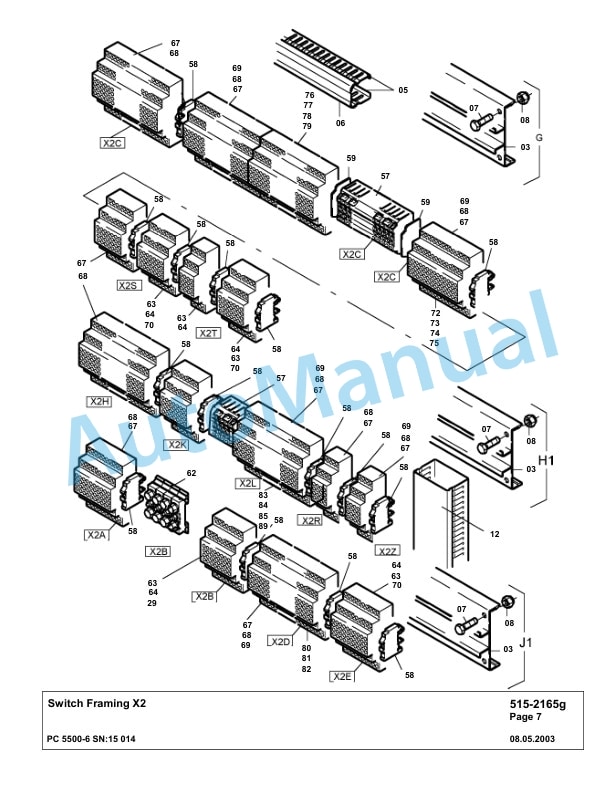 Komatsu PC5500-6 Hydraulic Excavator Parts Manual G15014-4