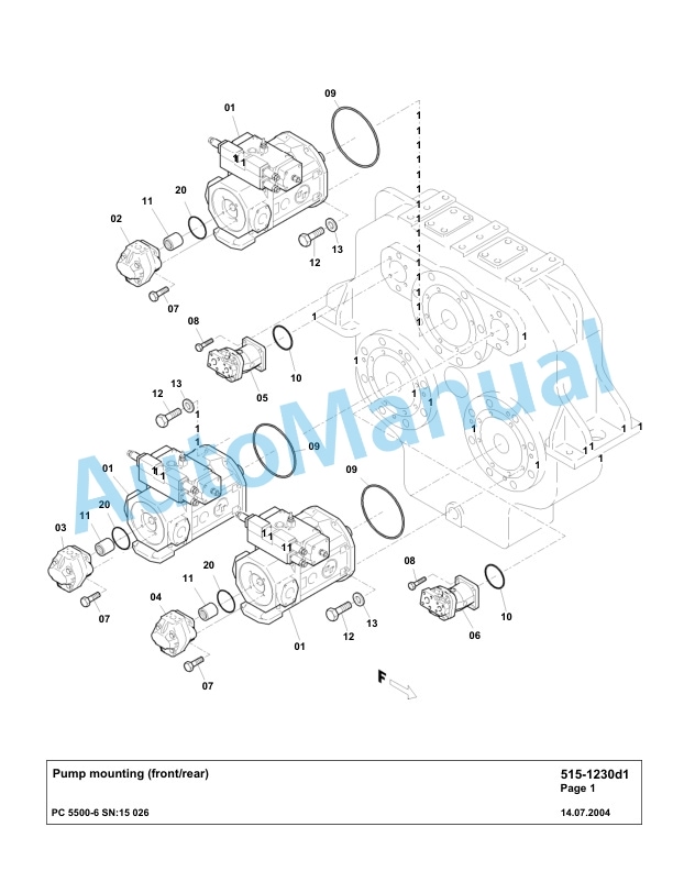 Komatsu PC5500-6 Hydraulic Excavator Parts Manual G15026-2