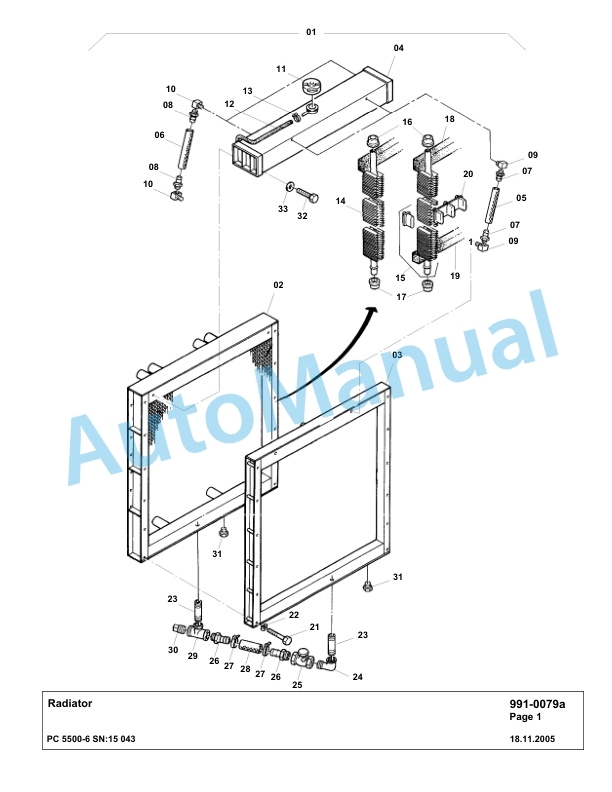 Komatsu PC5500-6 Hydraulic Excavator Parts Manual G15043-5