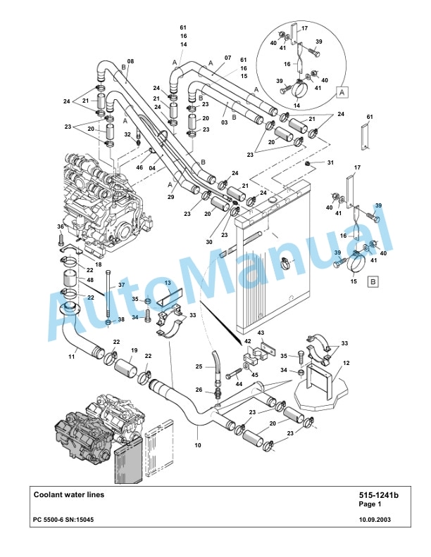 Komatsu PC5500-6 Hydraulic Excavator Parts Manual G15045-2