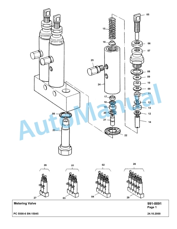 Komatsu PC5500-6 Hydraulic Excavator Parts Manual G15045-5