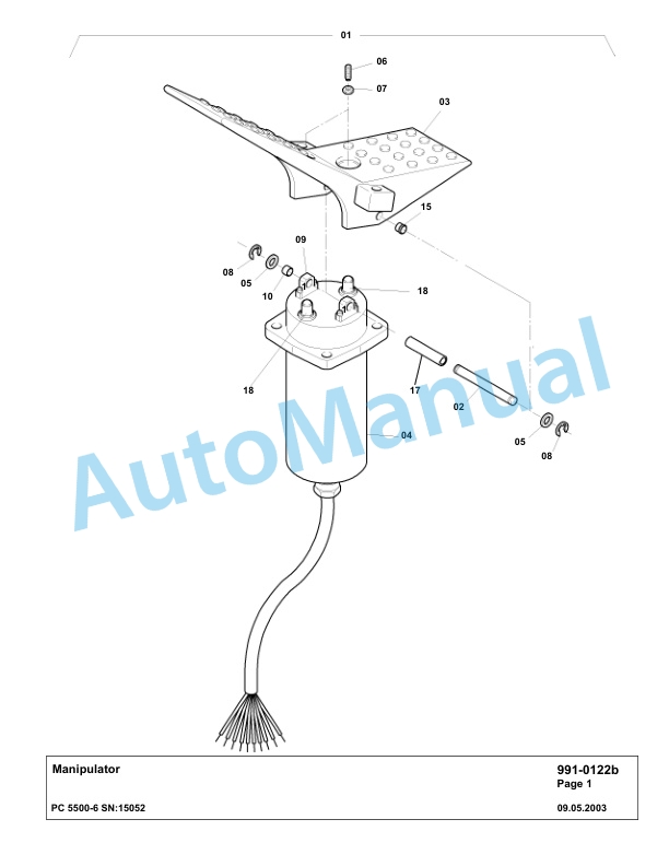 Komatsu PC5500-6 Hydraulic Excavator Parts Manual G15052-5