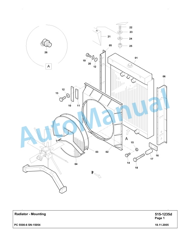 Komatsu PC5500-6 Hydraulic Excavator Parts Manual G15054-2