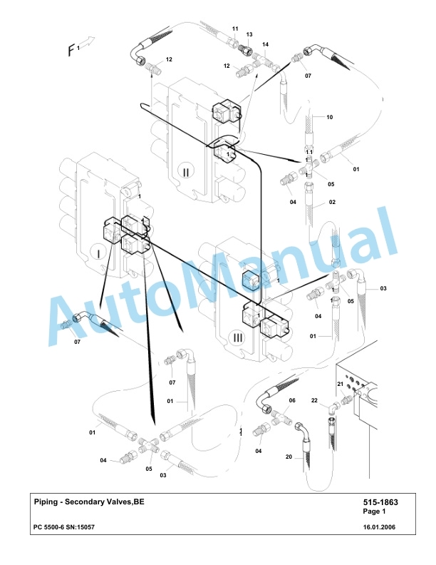 Komatsu PC5500-6 Hydraulic Excavator Parts Manual G15057-3