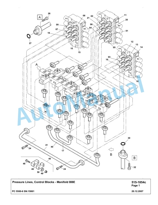 Komatsu PC5500-6 Hydraulic Excavator Parts Manual G15061-3