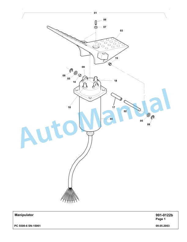 Komatsu PC5500-6 Hydraulic Excavator Parts Manual G15061-5