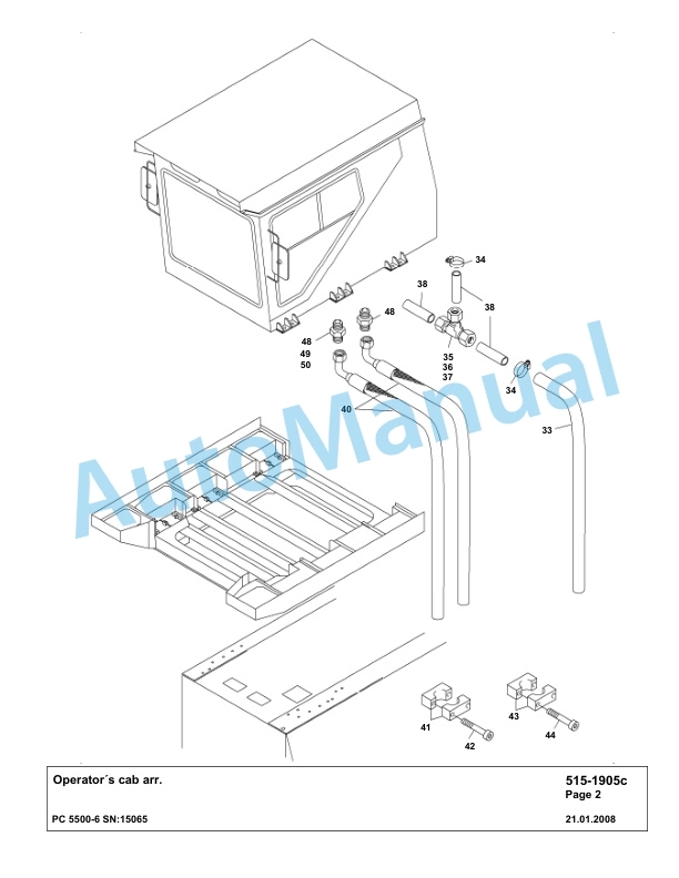 Komatsu PC5500-6 Hydraulic Excavator Parts Manual G15065-3