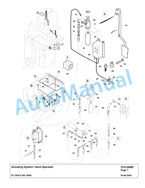 Komatsu PC5500-6 Hydraulic Excavator Parts Manual G15065-4