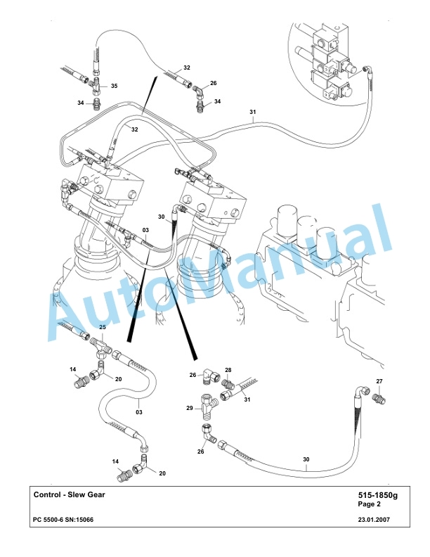 Komatsu PC5500-6 Hydraulic Excavator Parts Manual G15066-3