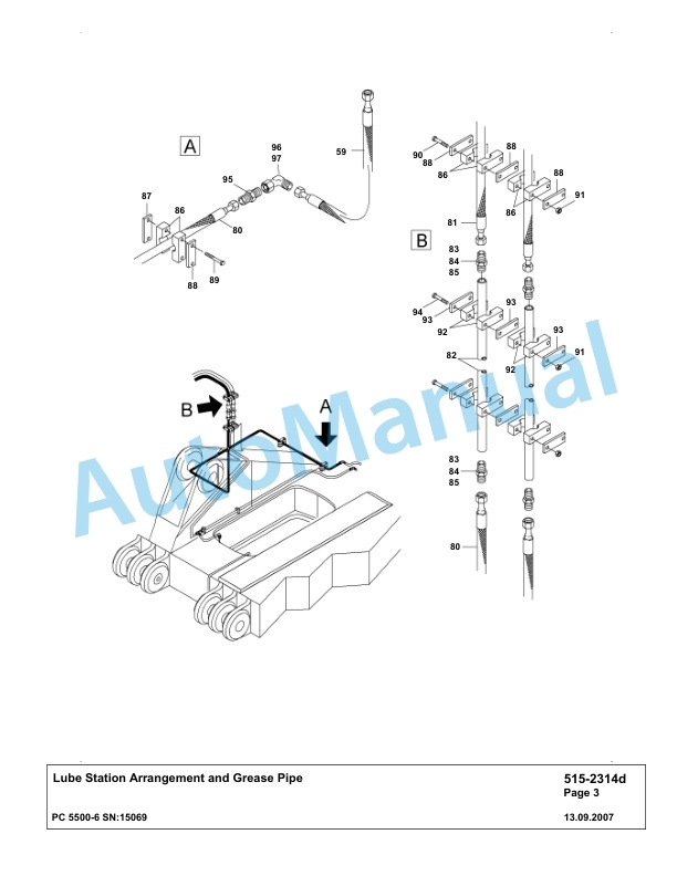 Komatsu PC5500-6 Hydraulic Excavator Parts Manual G15069-4