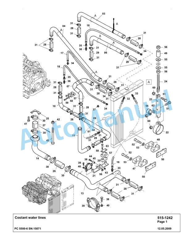 Komatsu PC5500-6 Hydraulic Excavator Parts Manual G15071-2
