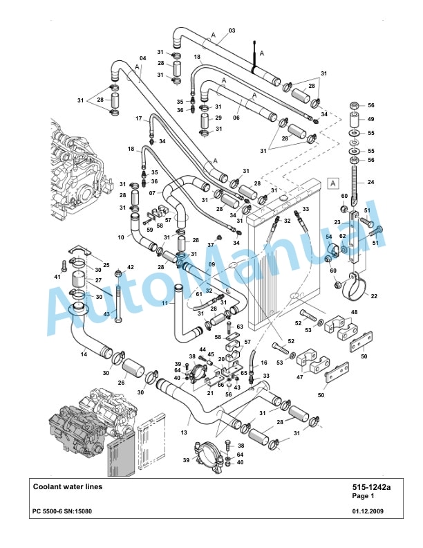 Komatsu PC5500-6 Hydraulic Excavator Parts Manual G15080-2