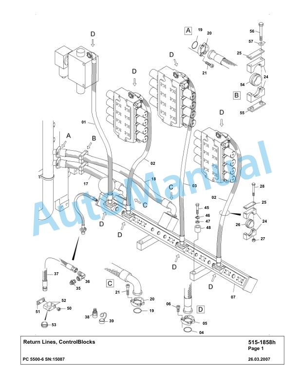 Komatsu PC5500-6 Hydraulic Excavator Parts Manual G15087-3