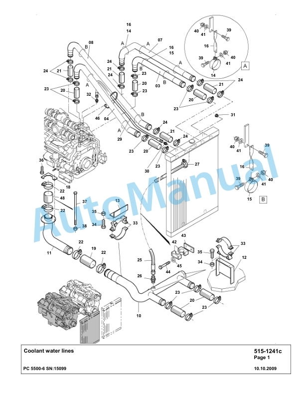Komatsu PC5500-6 Hydraulic Excavator Parts Manual G15099-2