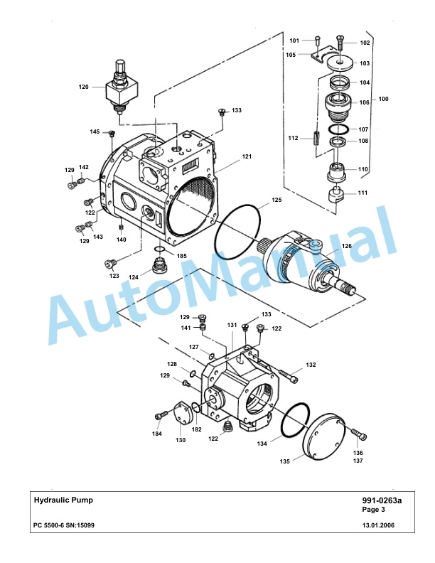Komatsu PC5500-6 Hydraulic Excavator Parts Manual G15099-5