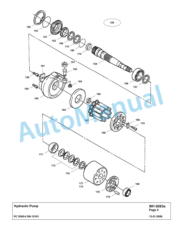 Komatsu PC5500-6 Hydraulic Excavator Parts Manual G15101-5