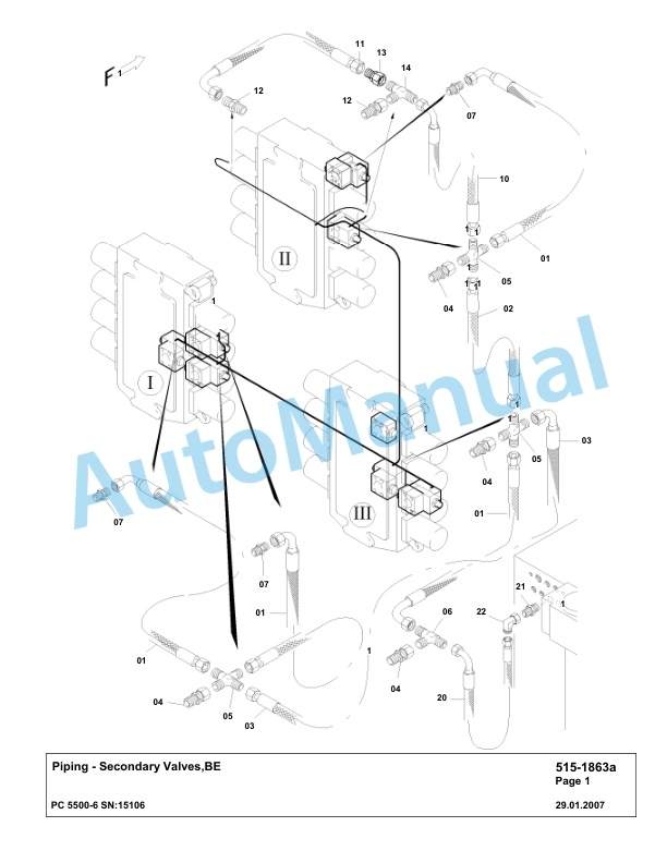 Komatsu PC5500-6 Hydraulic Excavator Parts Manual G15106-3