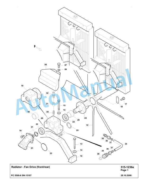 Komatsu PC5500-6 Hydraulic Excavator Parts Manual G15107-2