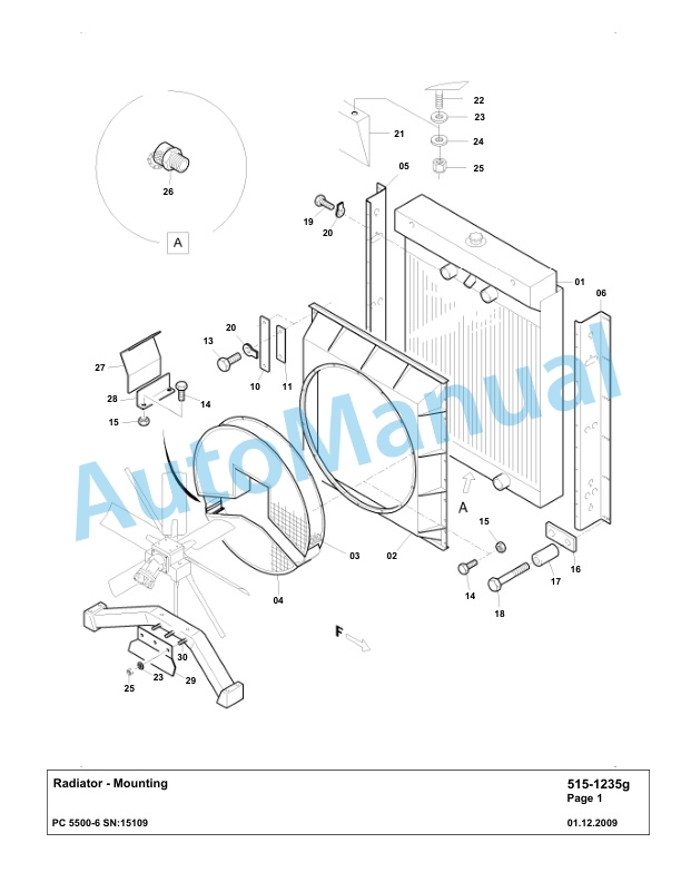 Komatsu PC5500-6 Hydraulic Excavator Parts Manual G15109-2