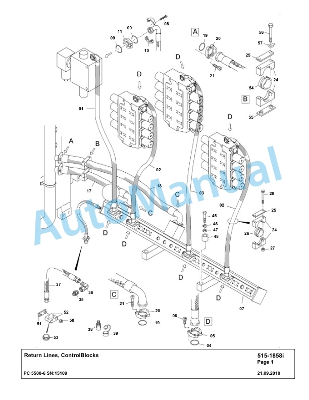 Komatsu PC5500-6 Hydraulic Excavator Parts Manual G15109-3