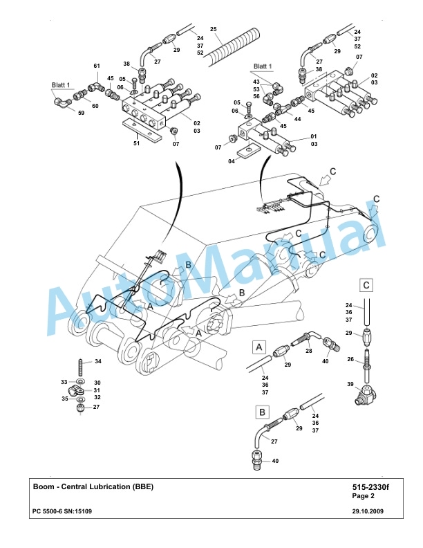 Komatsu PC5500-6 Hydraulic Excavator Parts Manual G15109-4
