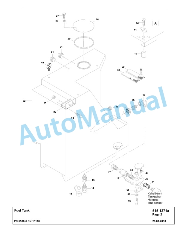 Komatsu PC5500-6 Hydraulic Excavator Parts Manual G15110-2