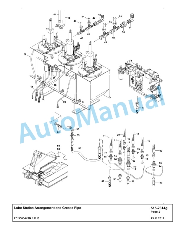 Komatsu PC5500-6 Hydraulic Excavator Parts Manual G15110-4