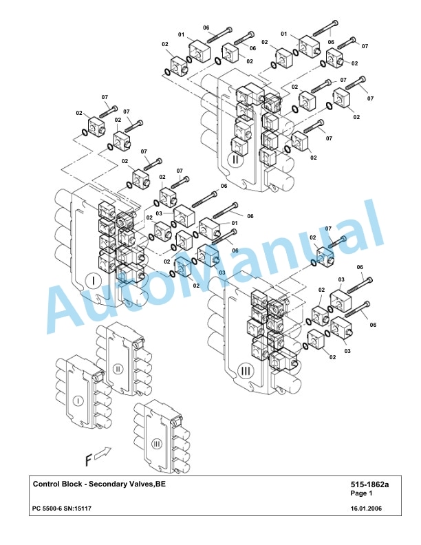 Komatsu PC5500-6 Hydraulic Excavator Parts Manual G15117-3