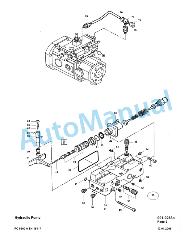Komatsu PC5500-6 Hydraulic Excavator Parts Manual G15117-5