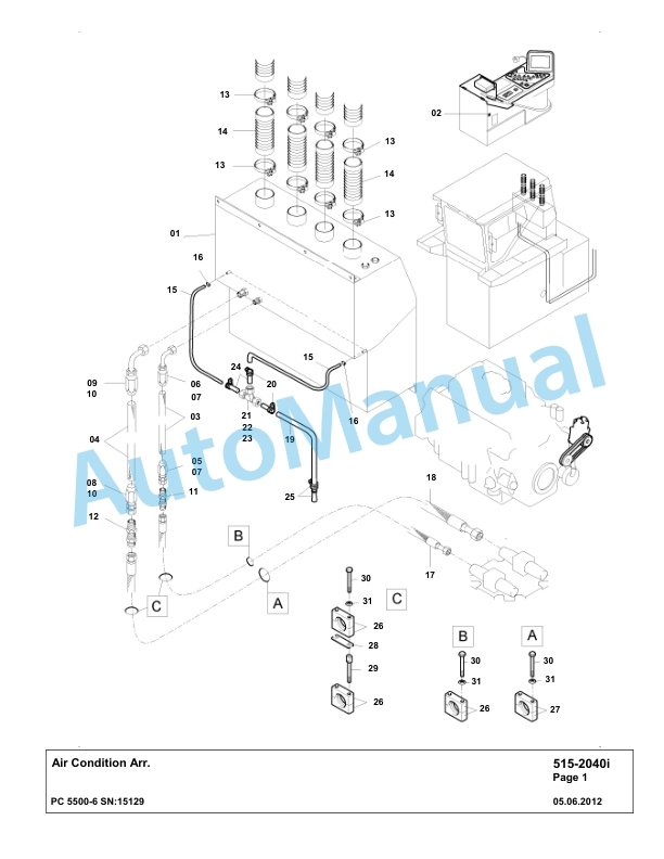 Komatsu PC5500-6 Hydraulic Excavator Parts Manual G15129-3