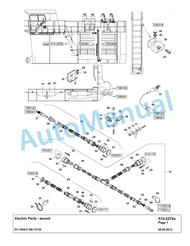 Komatsu PC5500-6 Hydraulic Excavator Parts Manual G15129-4