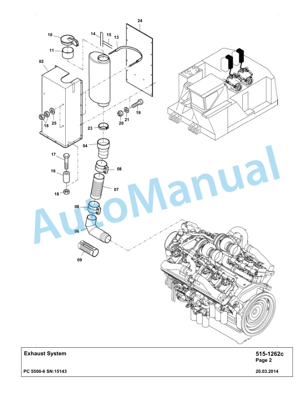 Komatsu PC5500-6 Hydraulic Excavator Parts Manual G15143-2