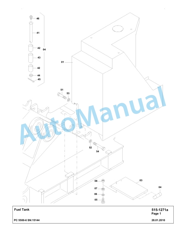 Komatsu PC5500-6 Hydraulic Excavator Parts Manual G15144-2