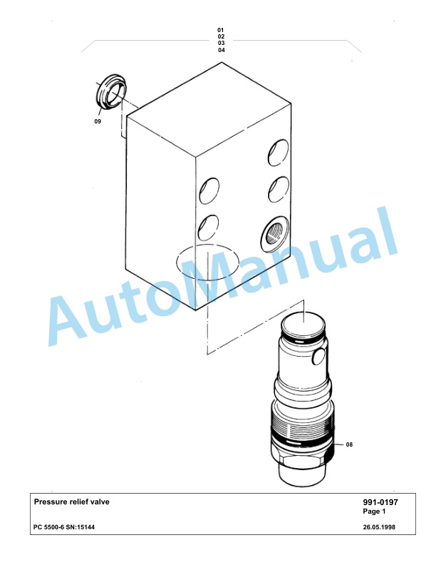 Komatsu PC5500-6 Hydraulic Excavator Parts Manual G15144-5