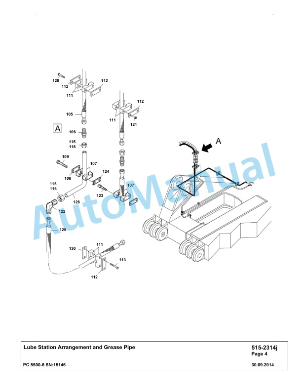 Komatsu PC5500-6 Hydraulic Excavator Parts Manual G15146-4
