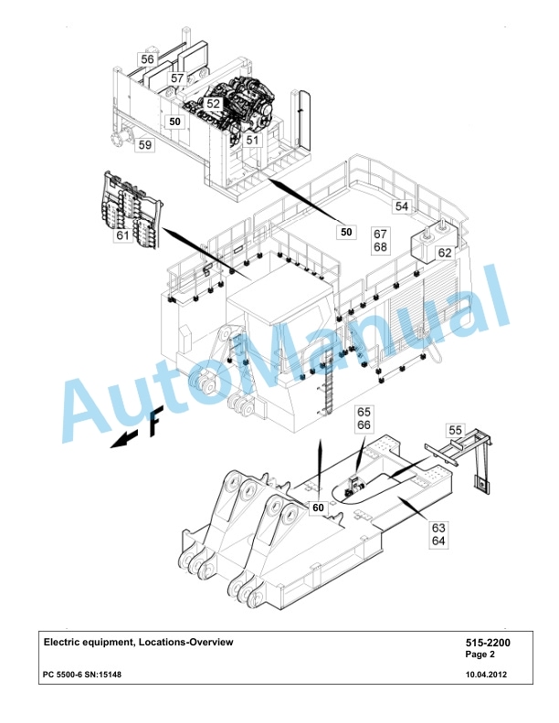 Komatsu PC5500-6 Hydraulic Excavator Parts Manual G15148-3