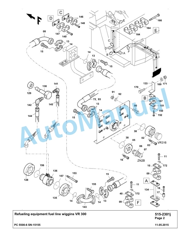 Komatsu PC5500-6 Hydraulic Excavator Parts Manual G15155-4