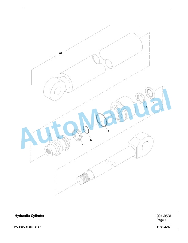 Komatsu PC5500-6 Hydraulic Excavator Parts Manual G15157-5