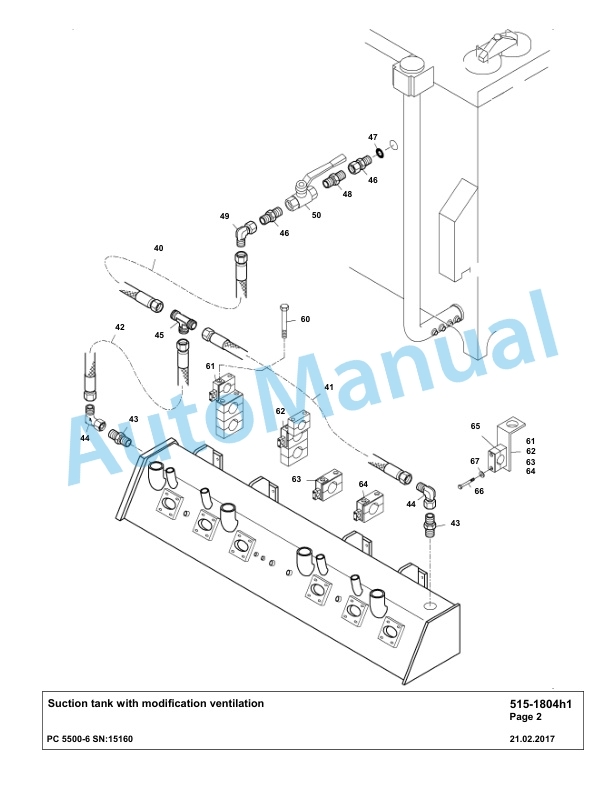 Komatsu PC5500-6 Hydraulic Excavator Parts Manual G15160-2